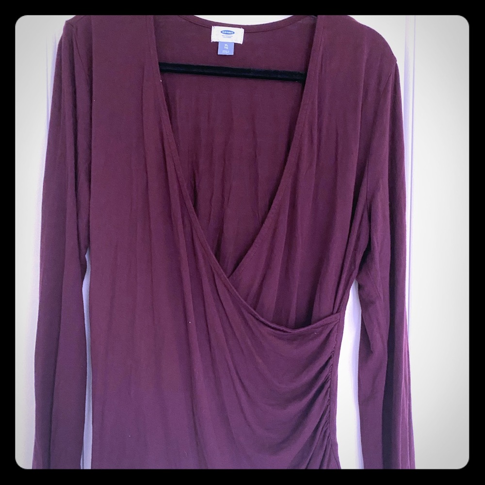 Dark burgundy nursing top